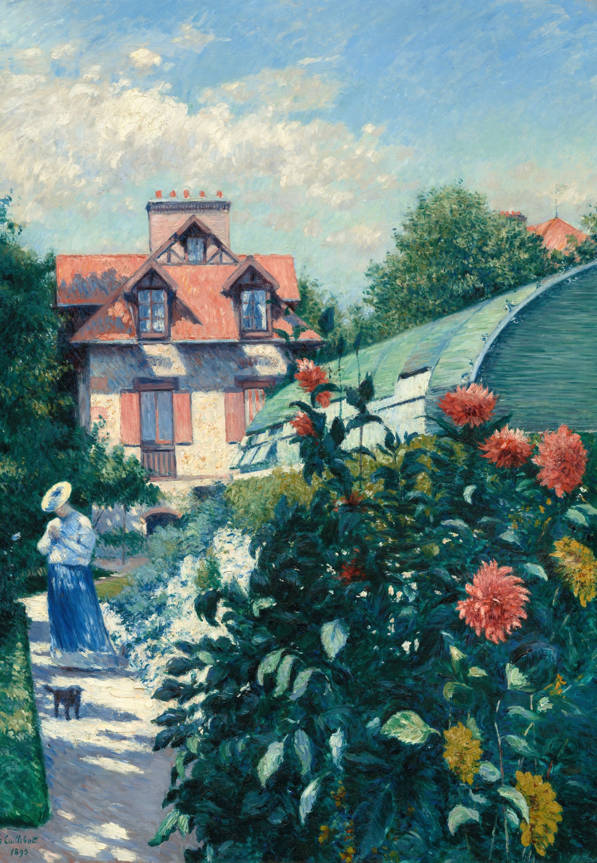Jiřiny, zahrada v Petit-Gennevilliers