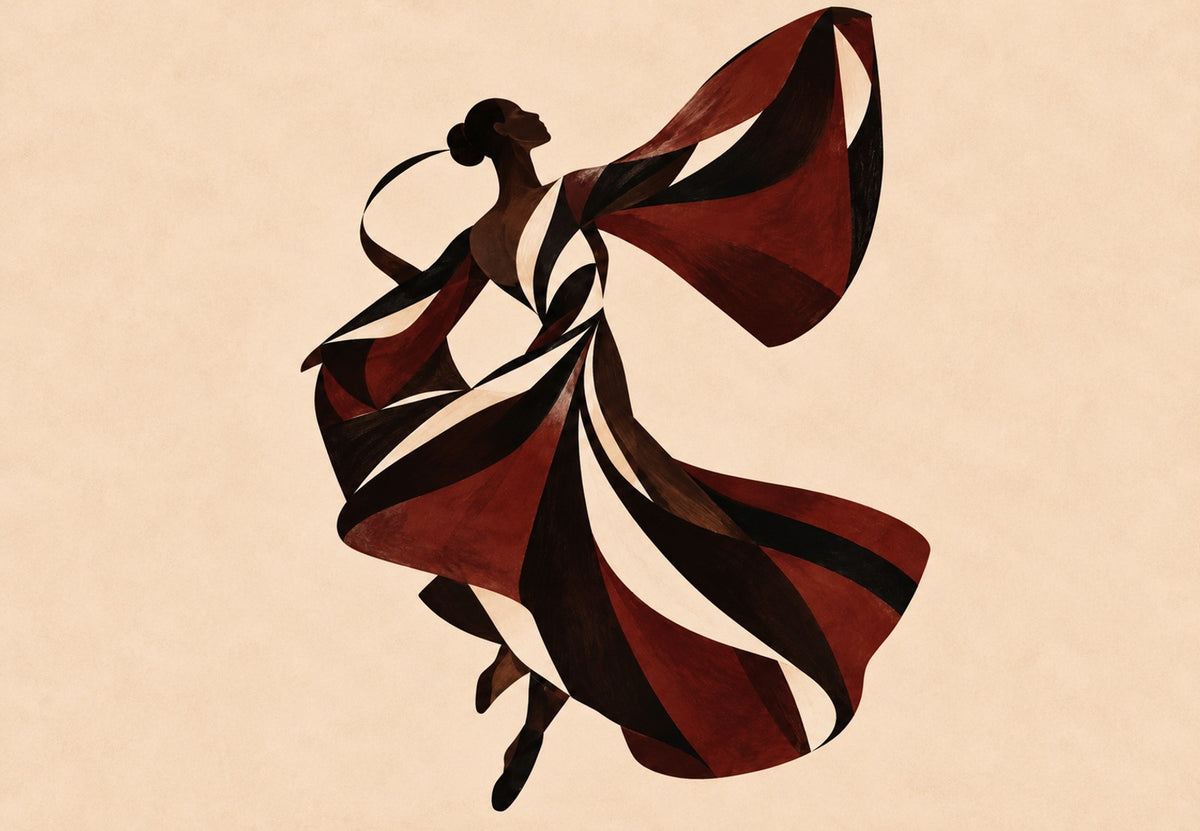 Ballerina con abito vorticoso (Orizzontale)