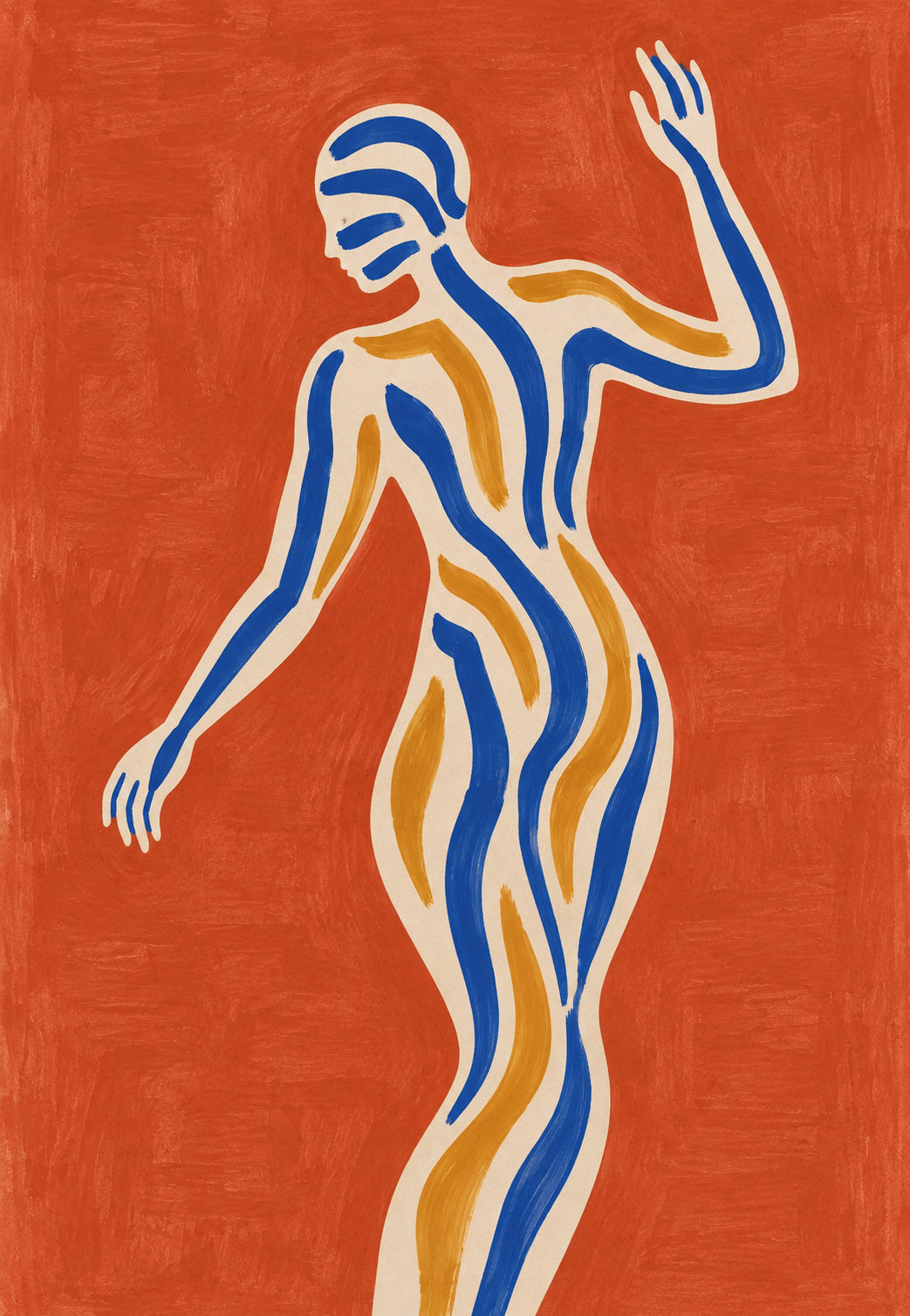 Danseuse de dos, un bras levé