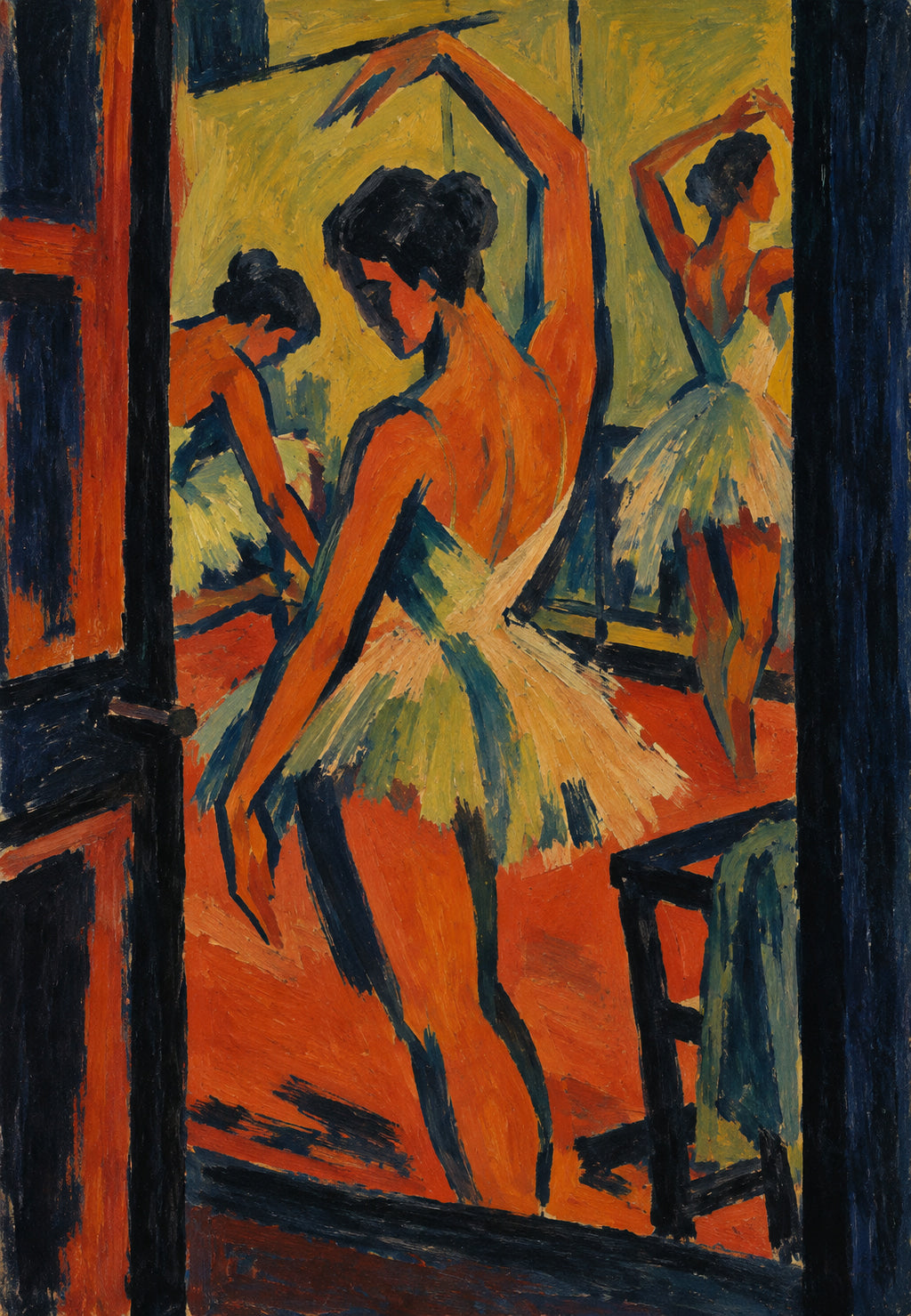 Danseuses dans la loge