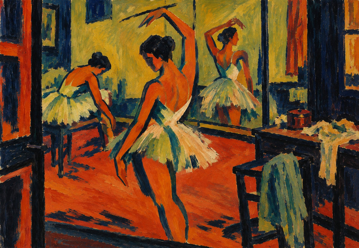 Dancers in the Dressing Room (Landscape)