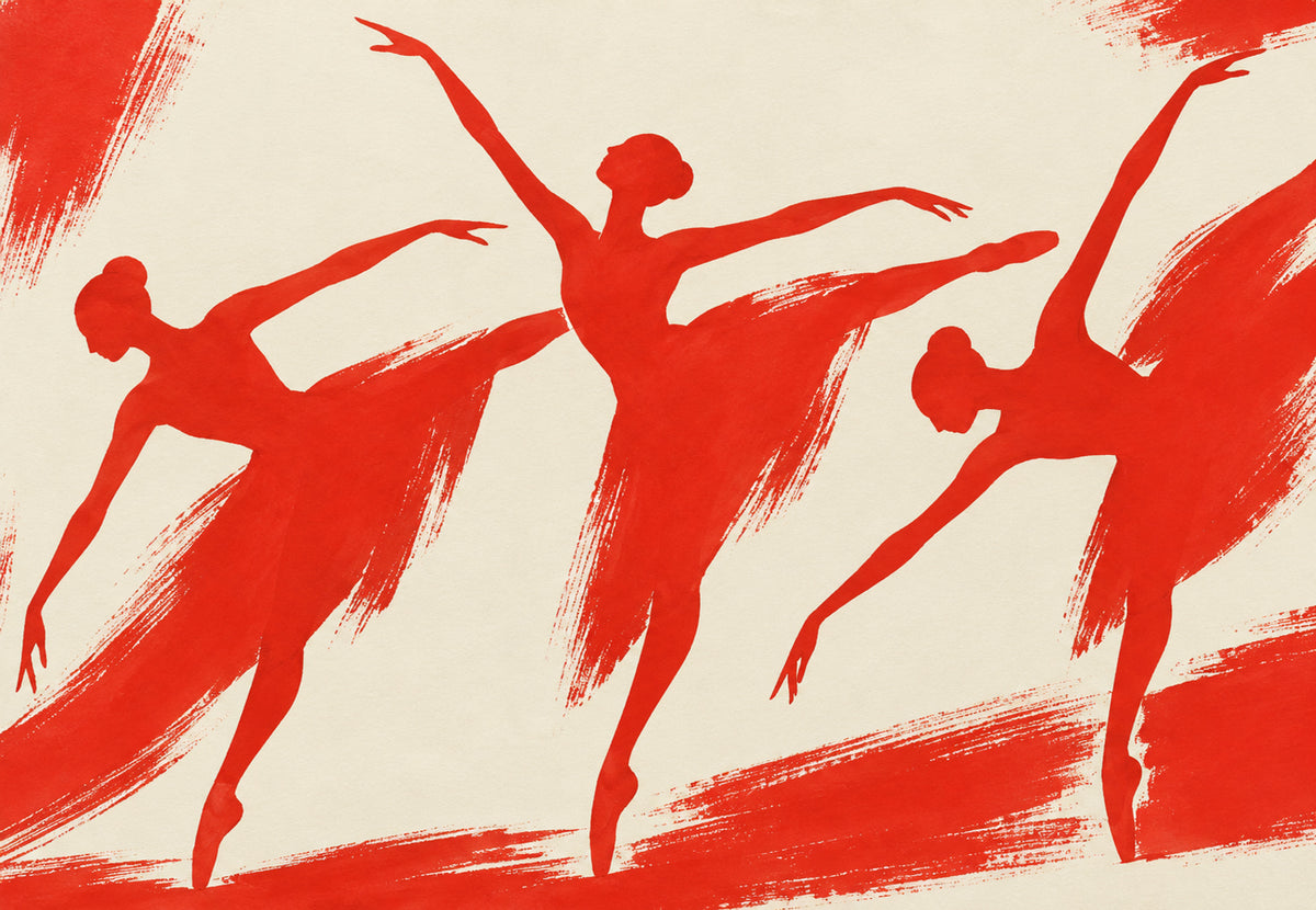 Danseuses en rouge (Paysage)