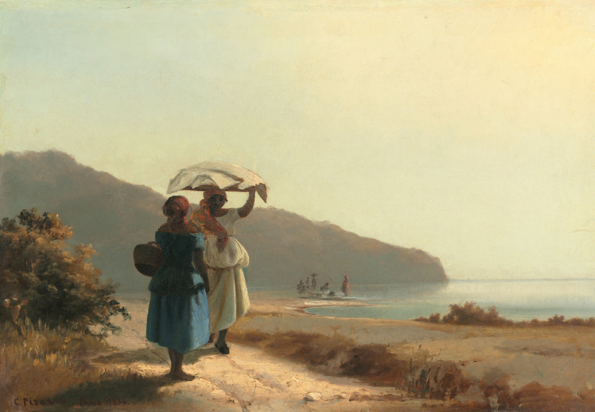 Zwei Frauen im Gespräch am Meer, St. Thomas