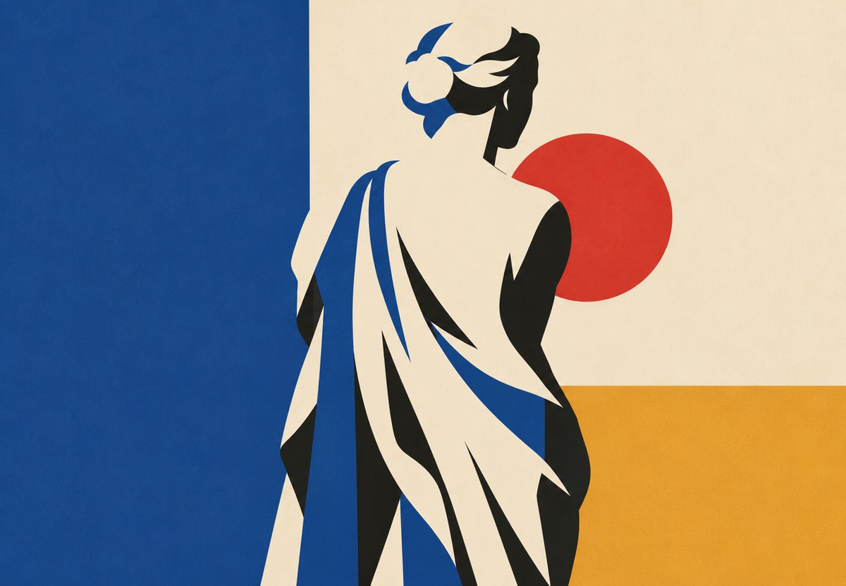 Draped Back with Red Circle (Landscape)