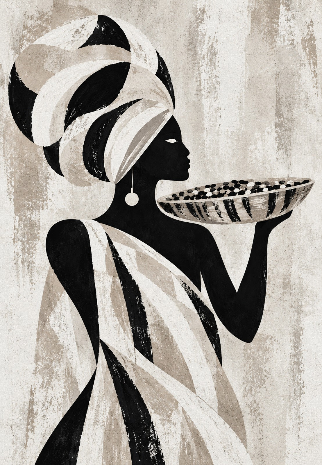 Mulher de turbante e taça