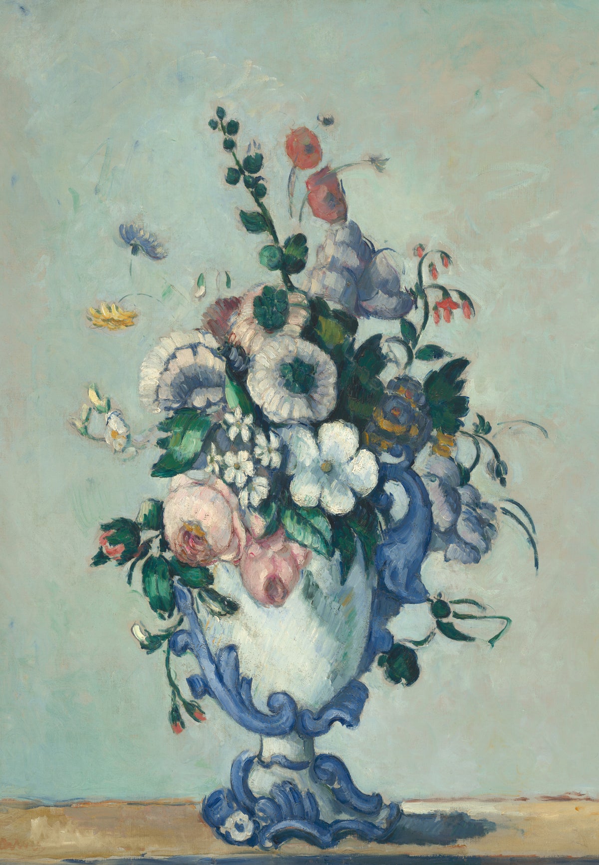 Blumen in einer Rokokovase