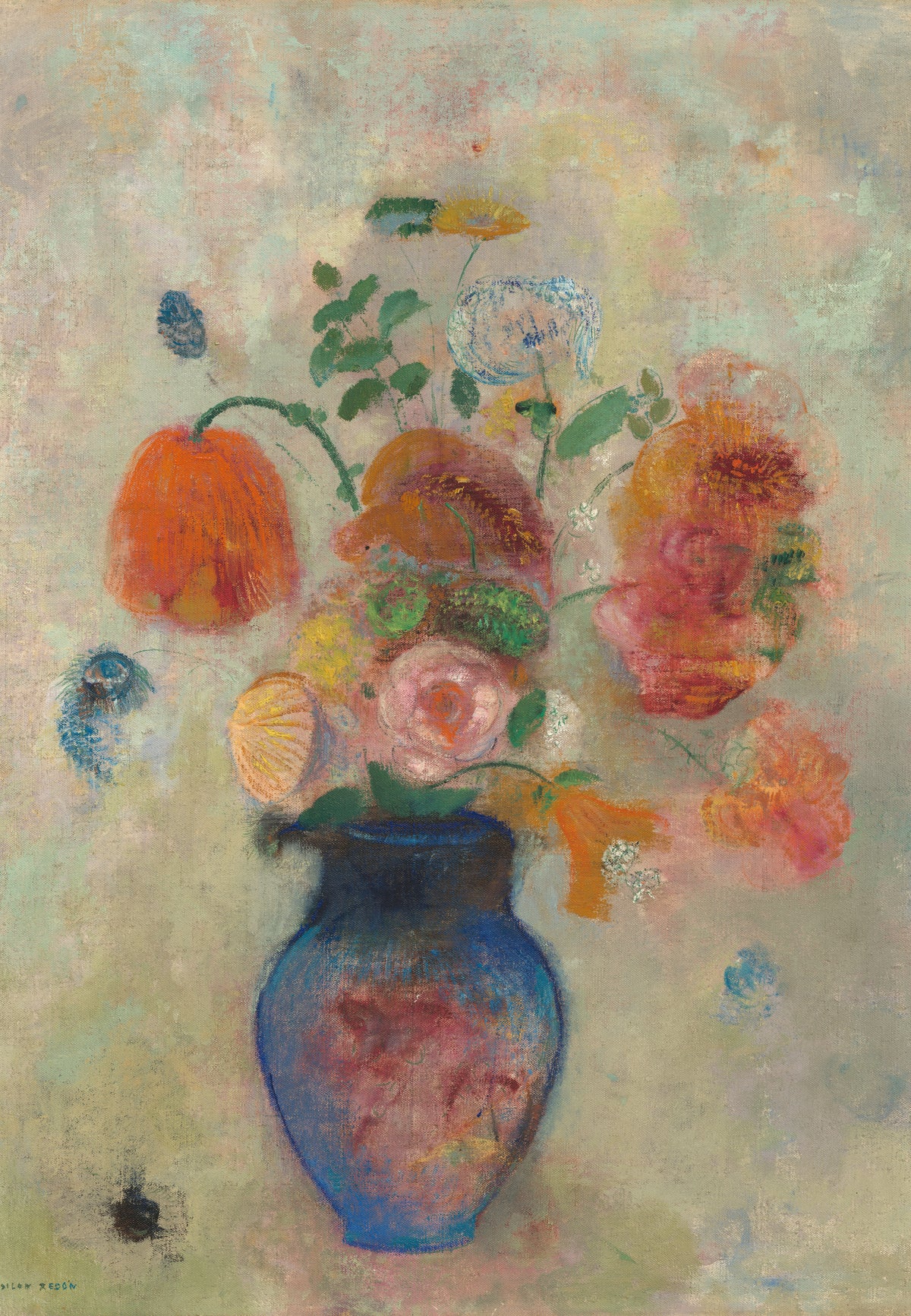 Large Vase with Flowers