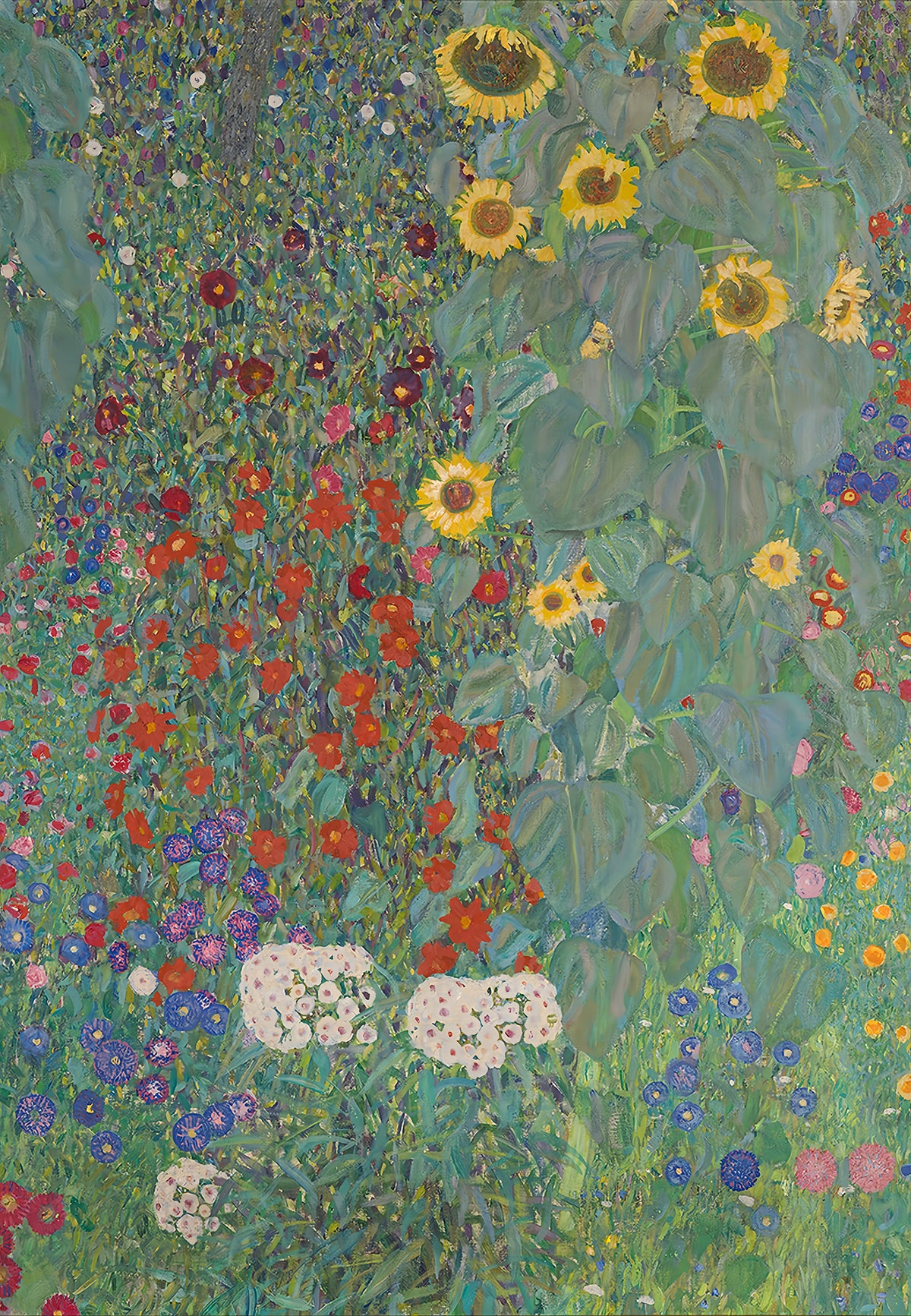 Garden with Sunflowers