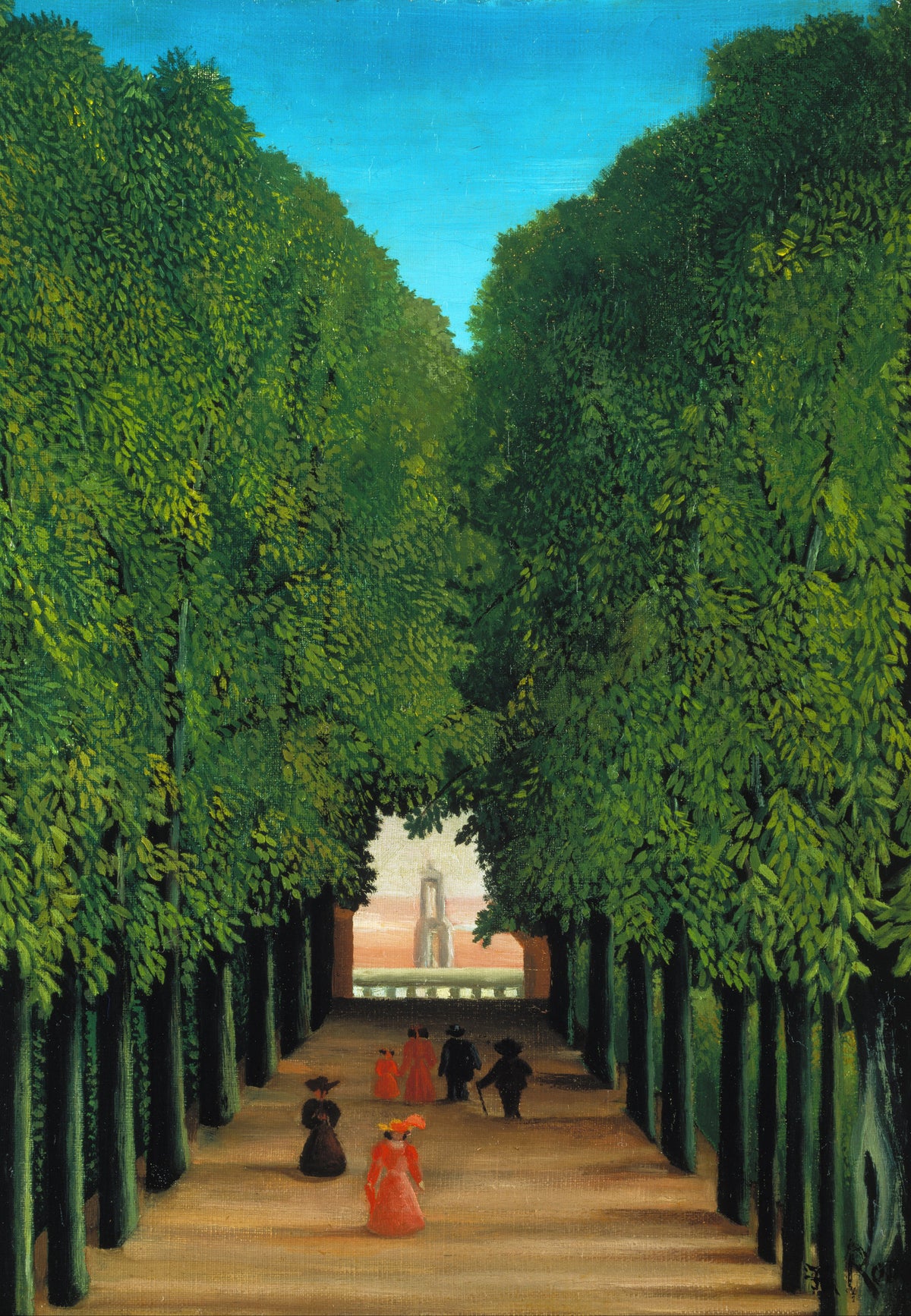 Die Allee im Park von Saint-Cloud