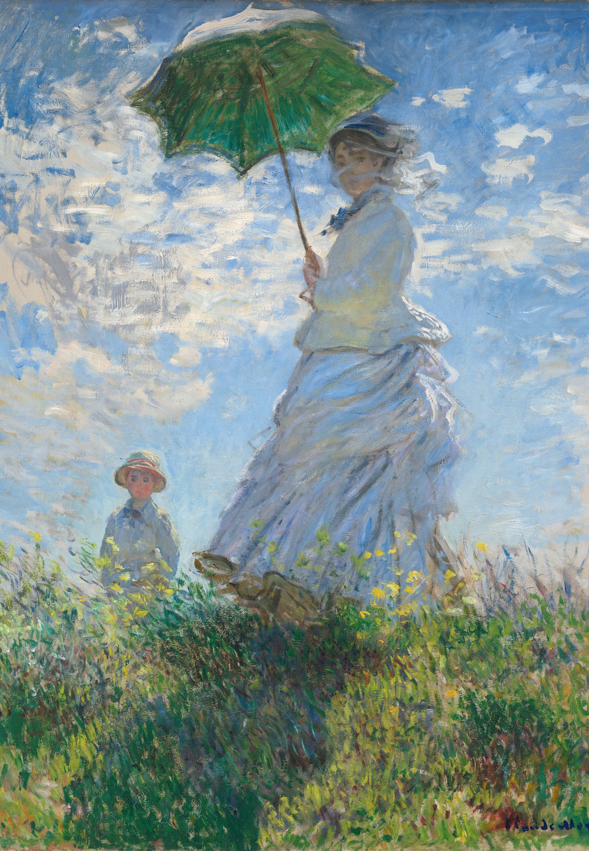 Frau mit Sonnenschirm
