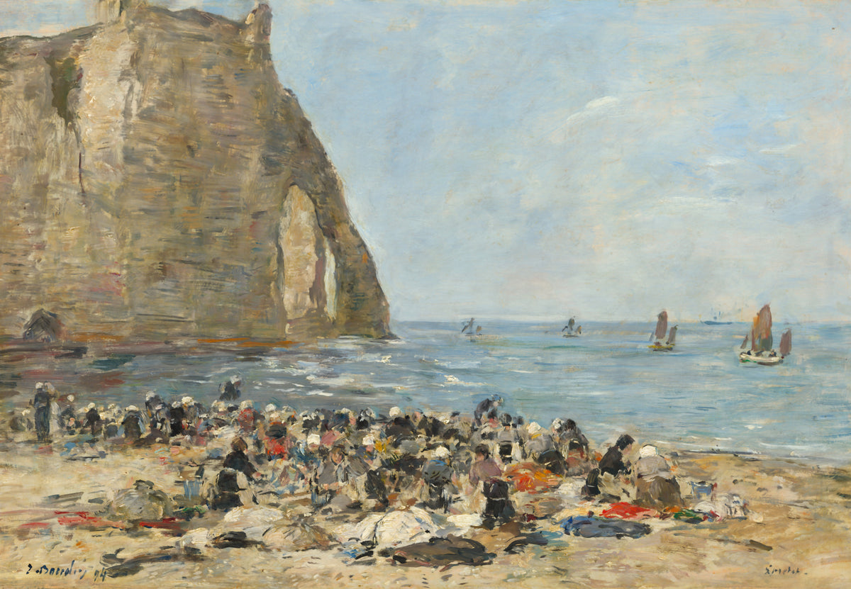 Wäscherinnen am Strand von Étretat