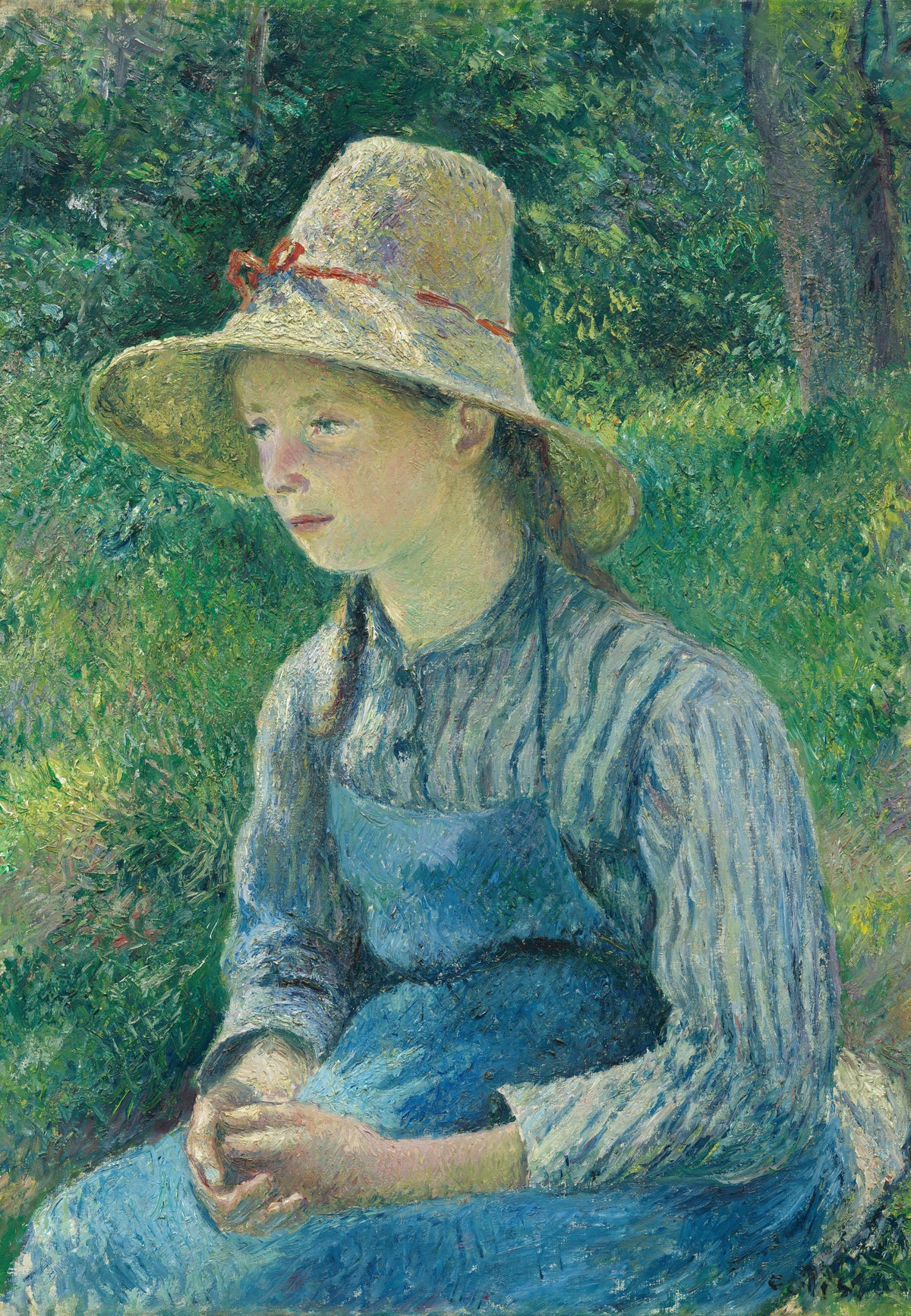 Bauernmädchen mit Strohhut