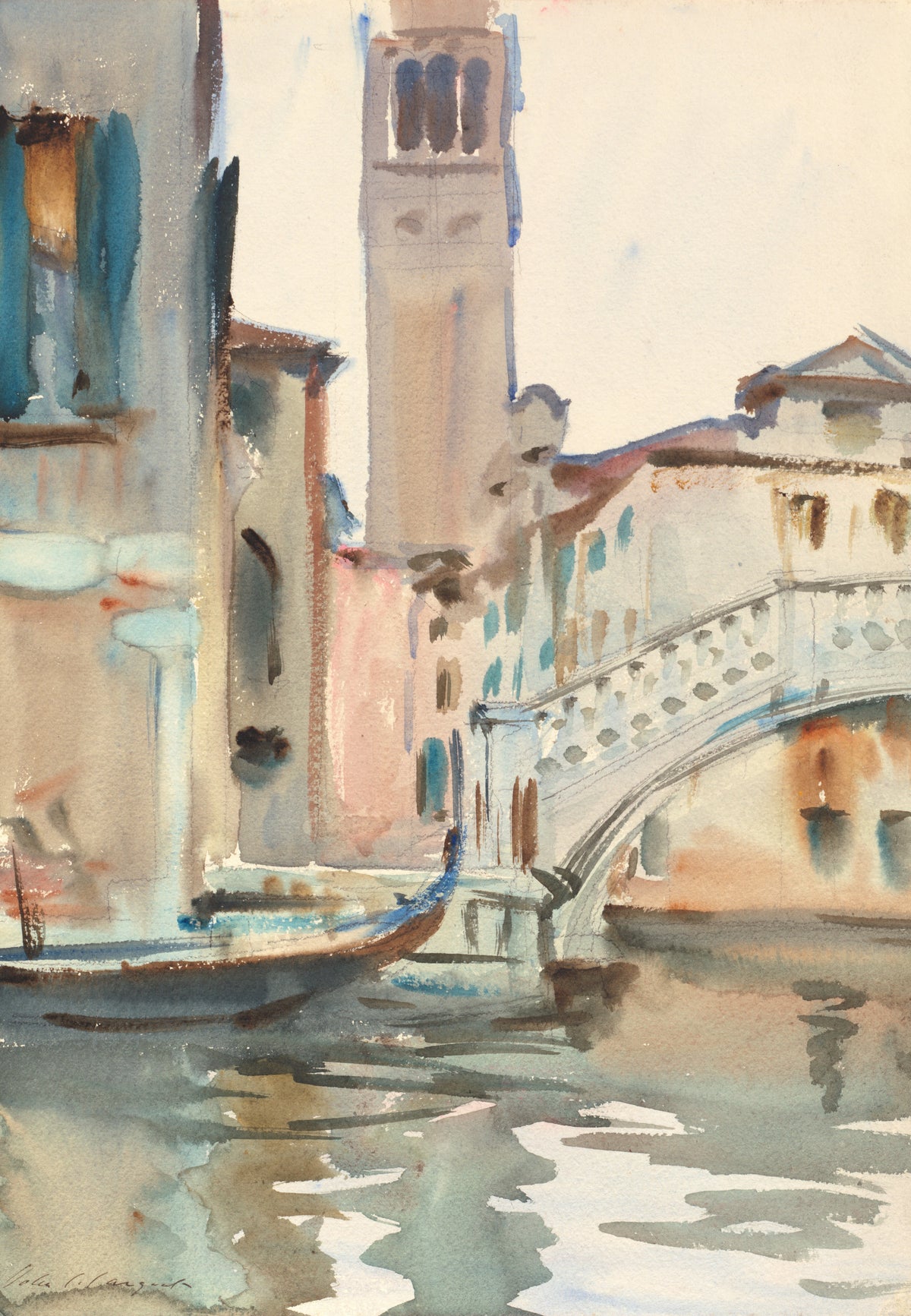 A Bridge and Campanile, Venice