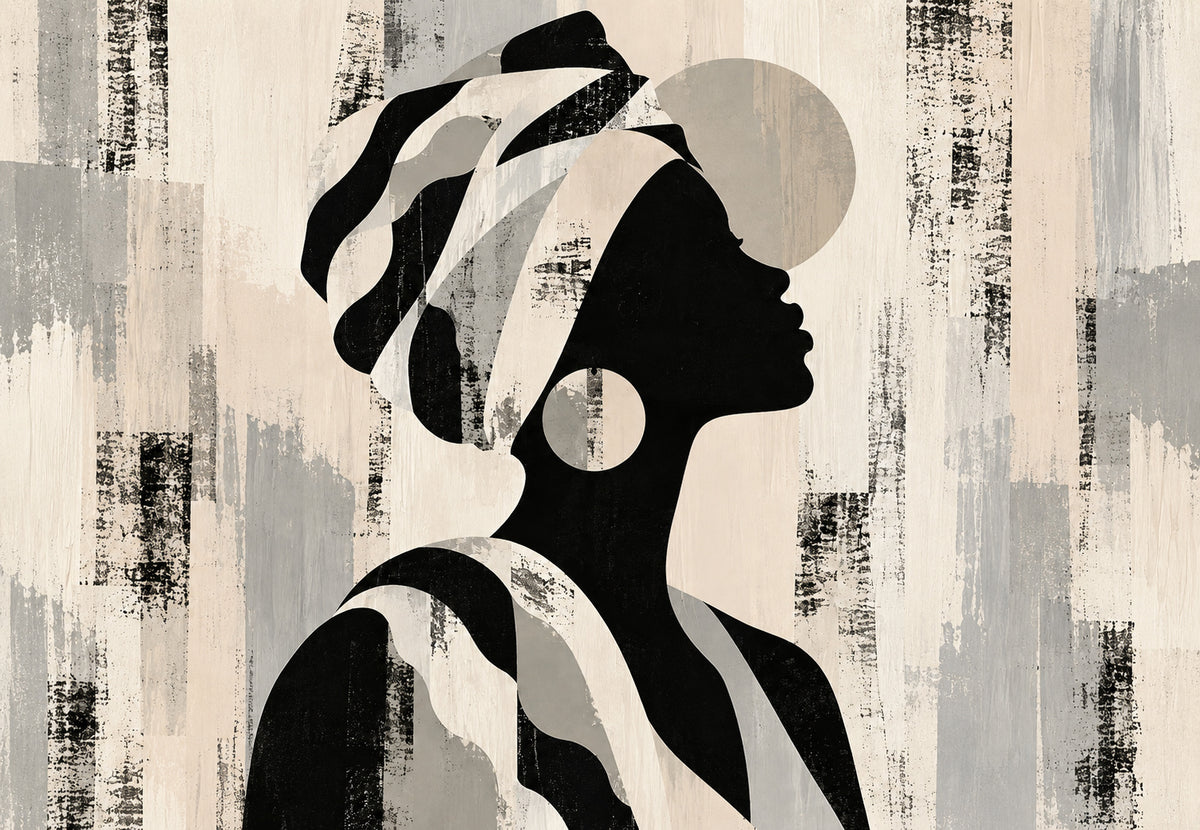 Profil im schwarzen Turban (Querformat)