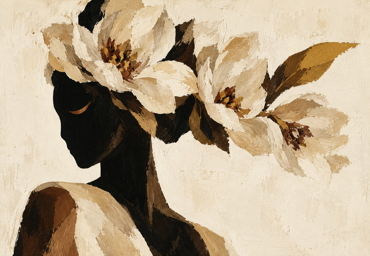 Profilo incoronato di magnolie (Orizzontale)
