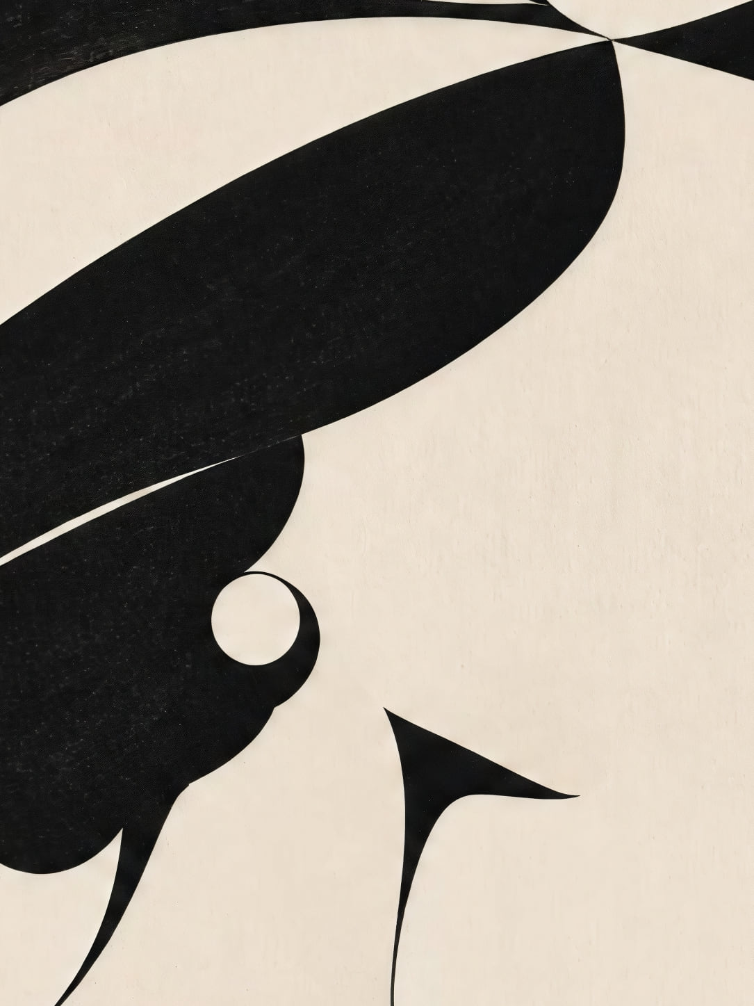 Detail a taille reelle du tirage, affiche art silhouette au chapeau a larges bords