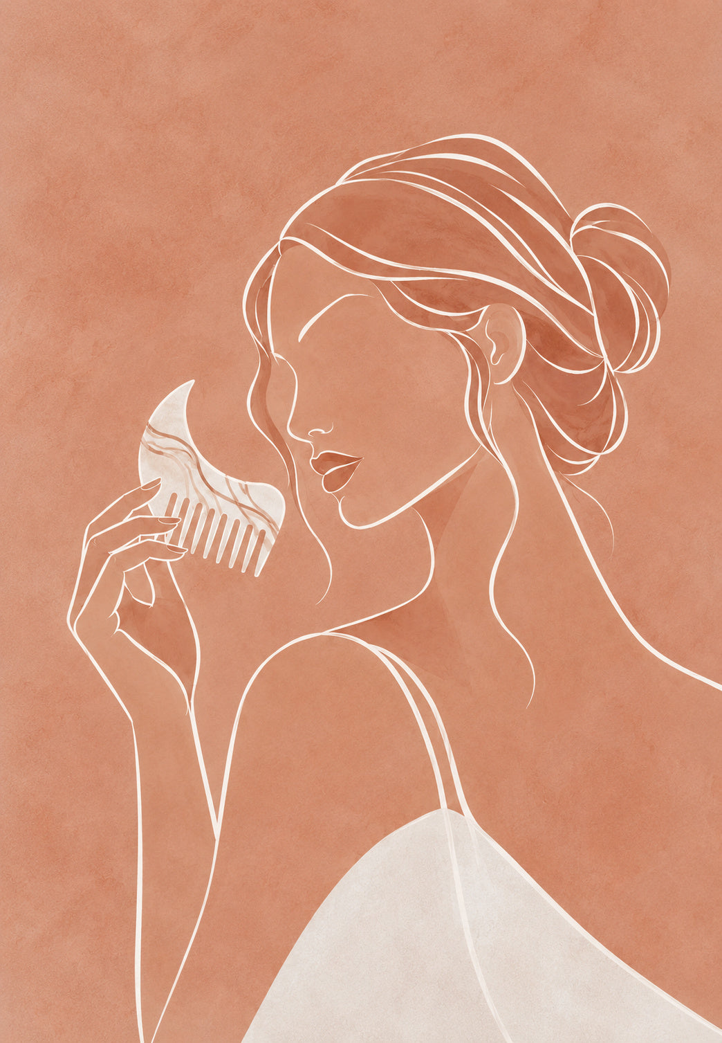 Silhouette au peigne