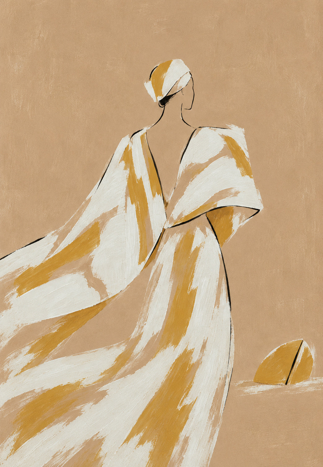 Silhouette mit goldenem Turban