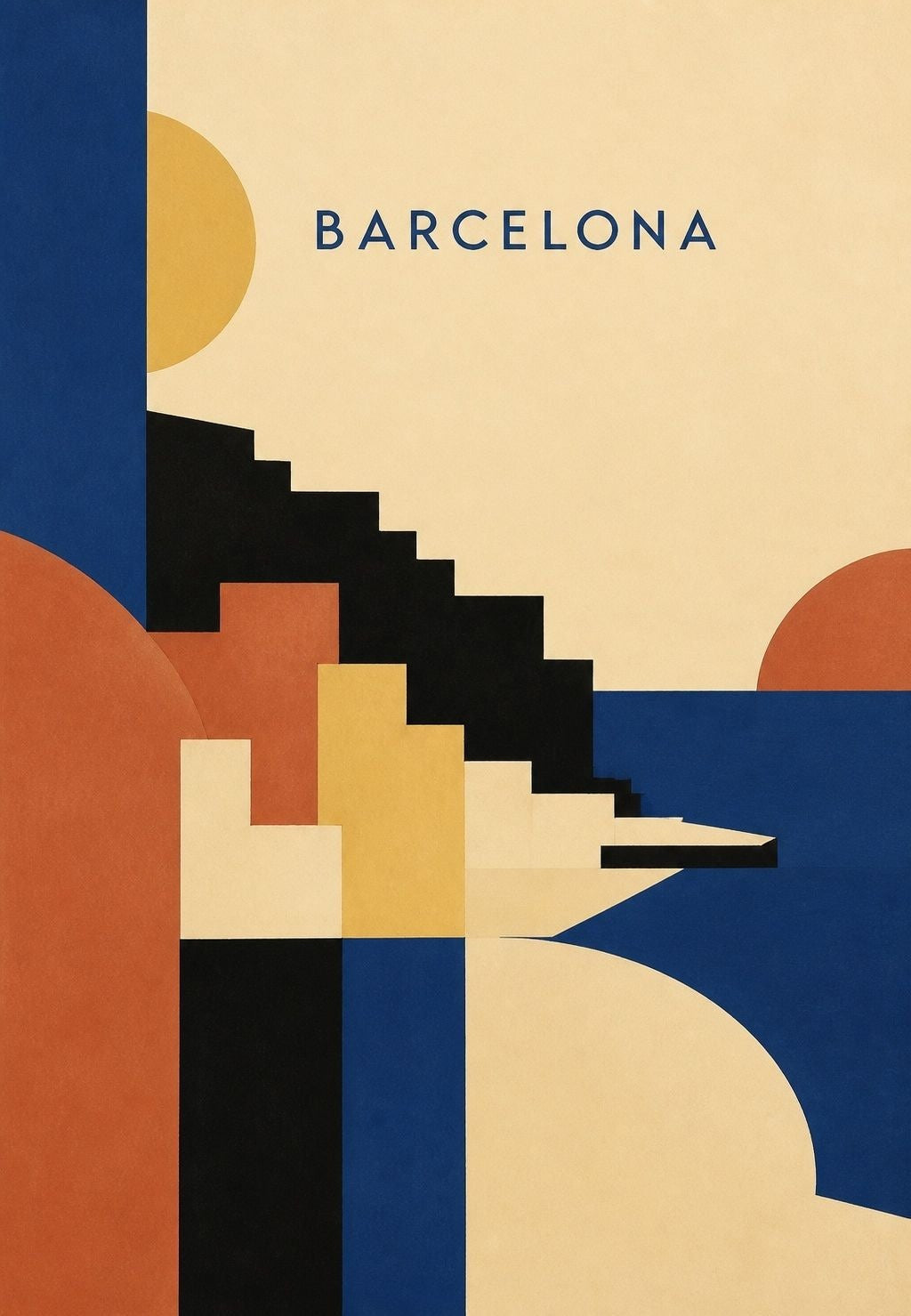 Barcelona - A escadaria negra para o mar