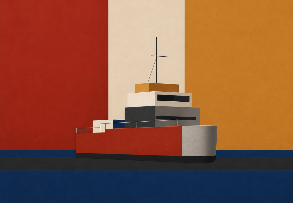 The ocean liner in bands (Landscape)