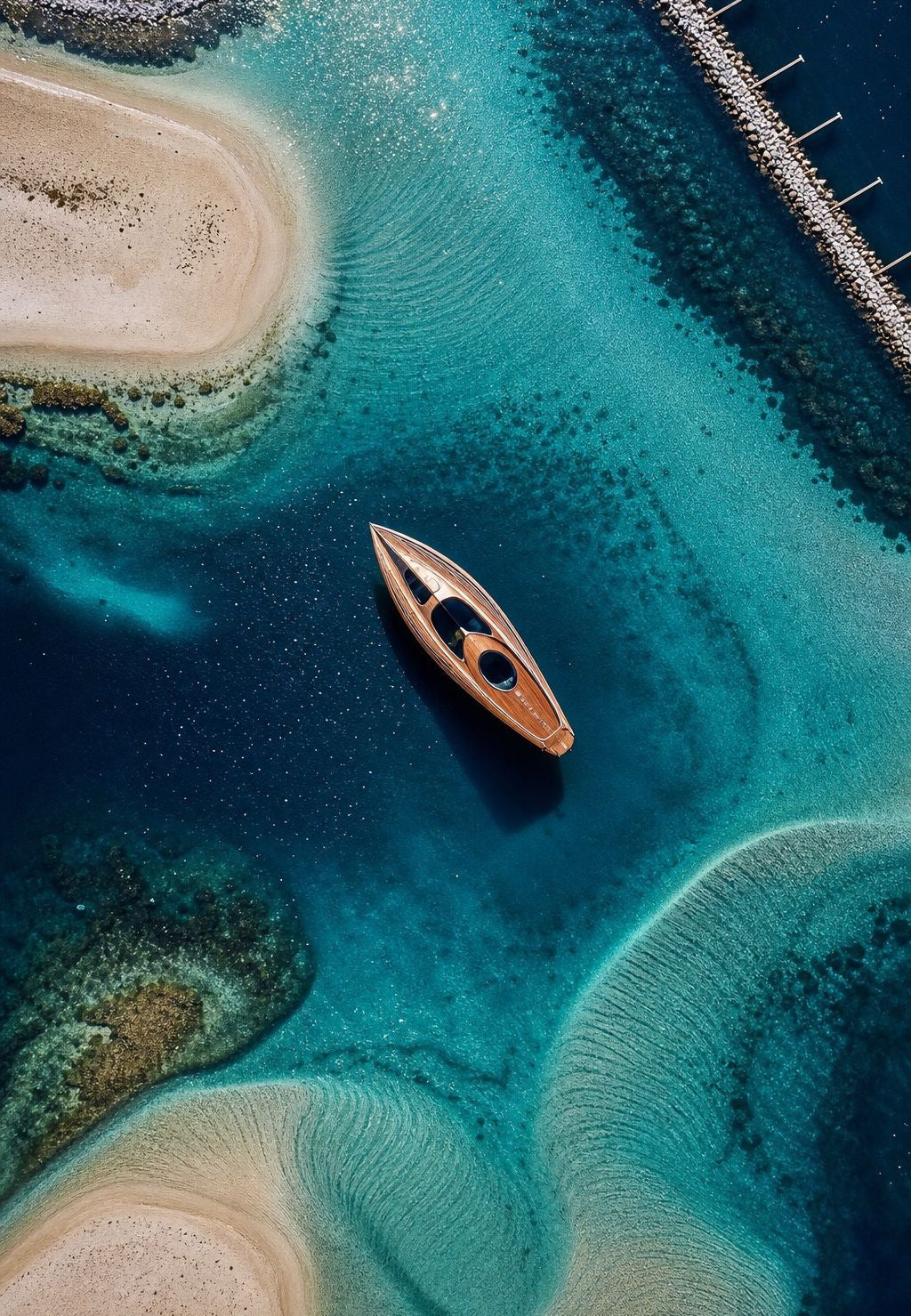 The boat on the lagoon