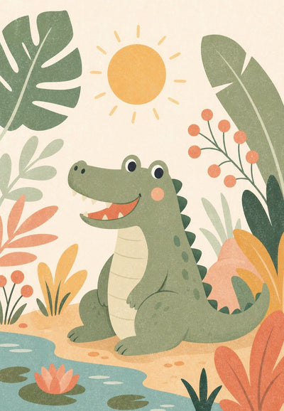 Krokodil in der Sonne