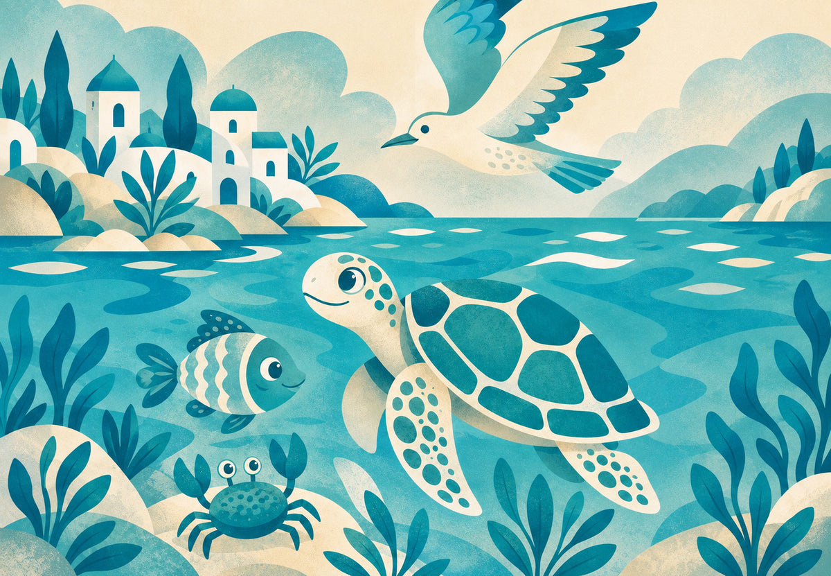 La tortuga junto al pueblo (Horizontal)