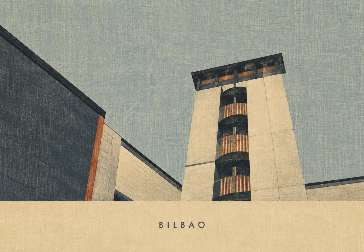 Bilbao - Betonvolumen von unten (Querformat)