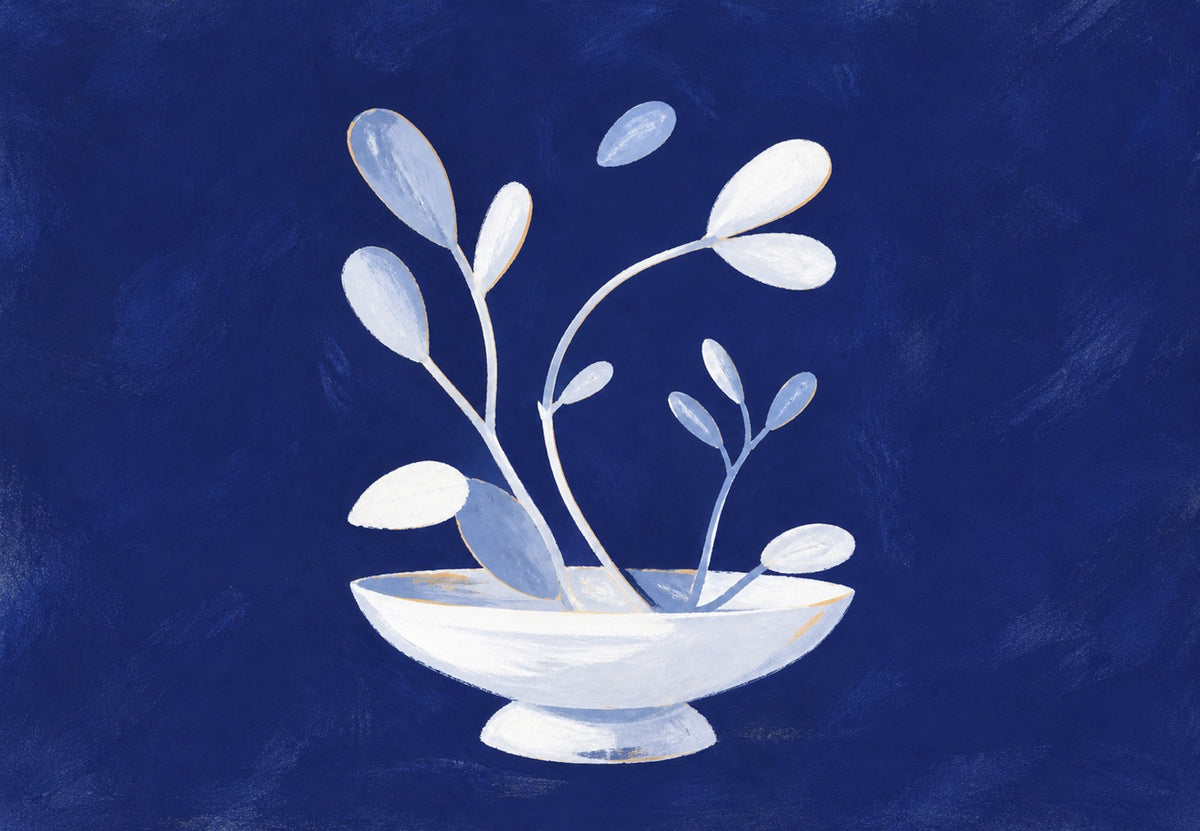 Pale branches in the bowl (Landscape)
