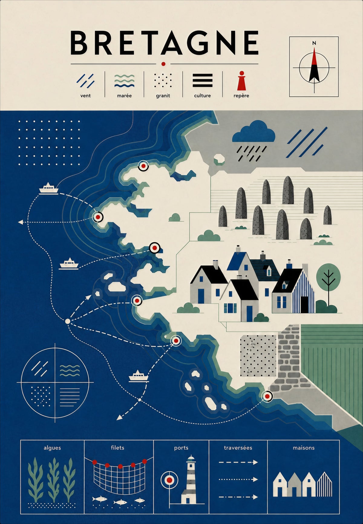 Brittany - Pictographic map