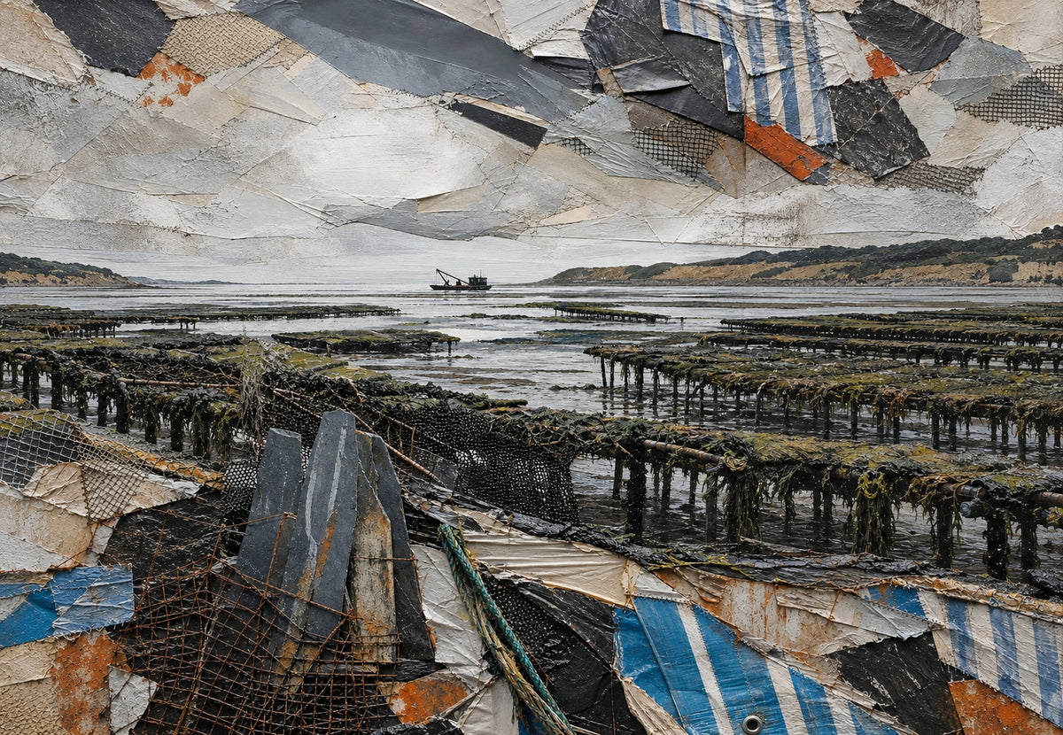 Brittany - The oyster foreshore in mingled materials (Landscape)