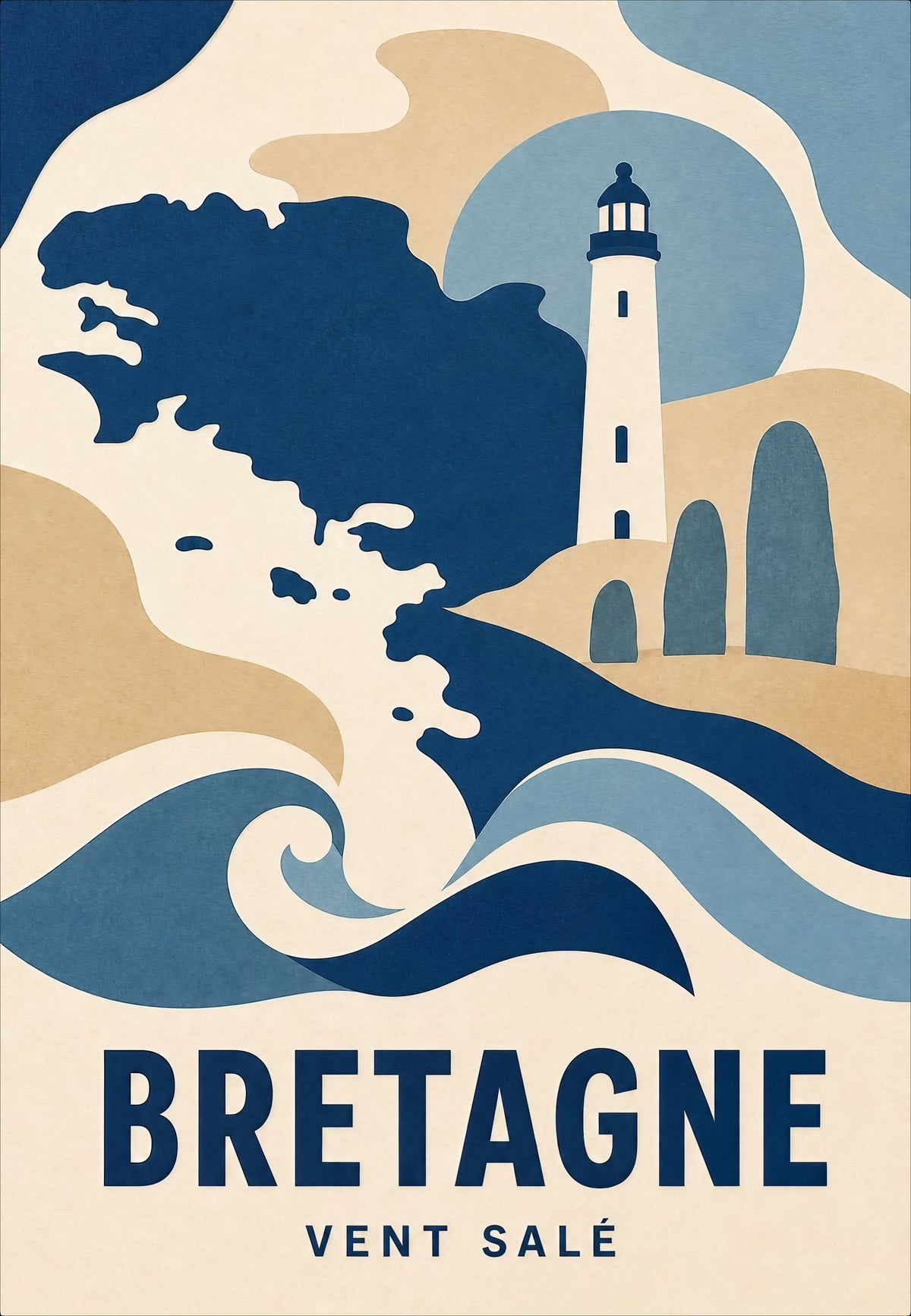 Bretagne - Le vent salé sur la presqu'île découpée