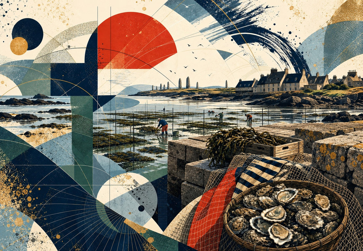 Brittany - The oyster beds at dawn (Landscape)