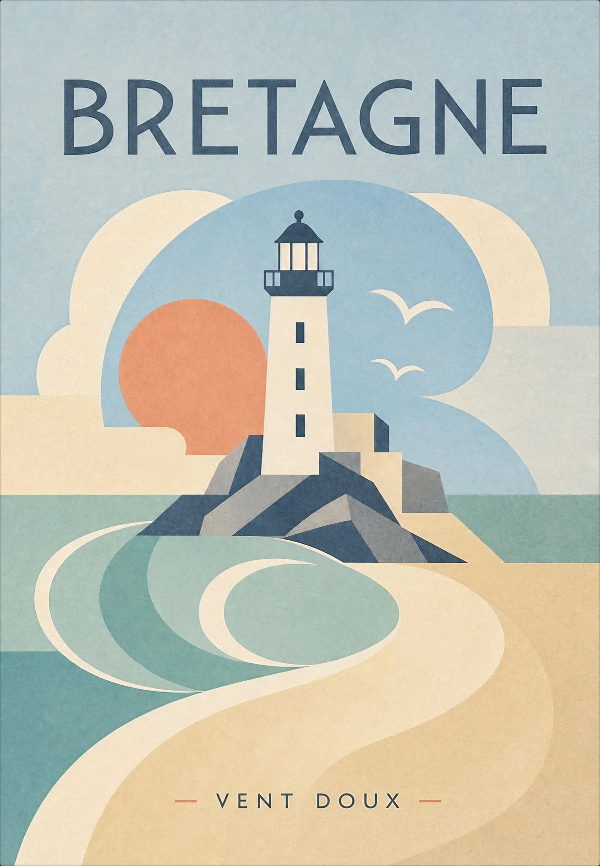 Bretagne - Phare au soleil doux