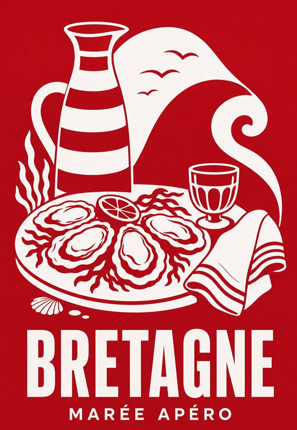 Bretagne - Aperitif bei Ebbe