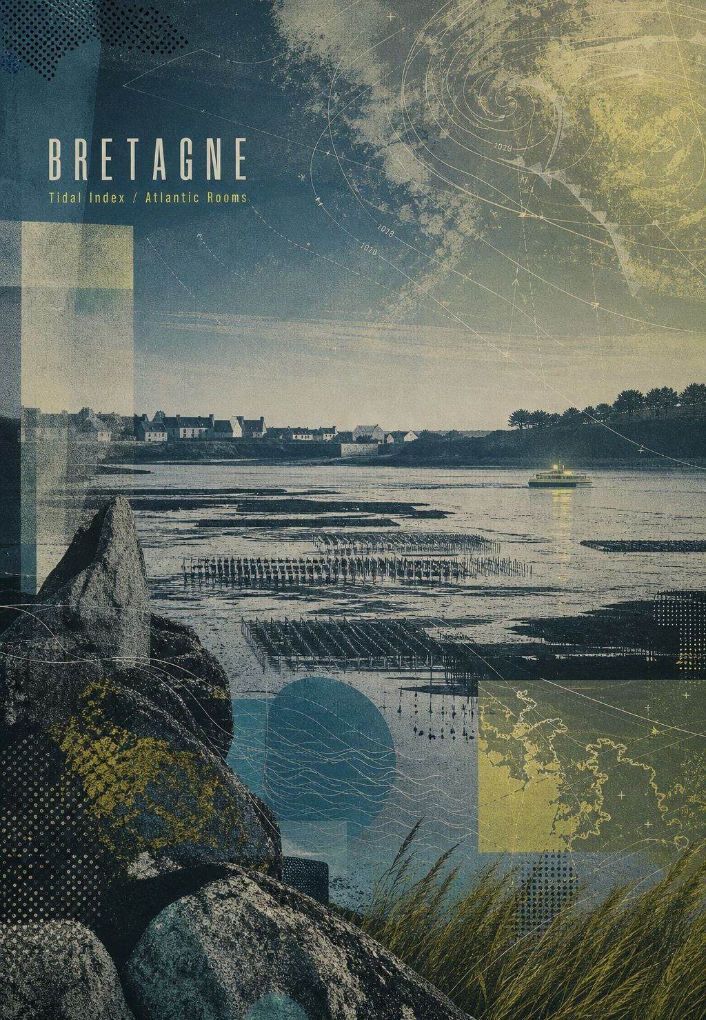 Bretagne - Gezeitentafel über den atlantischen Bänken