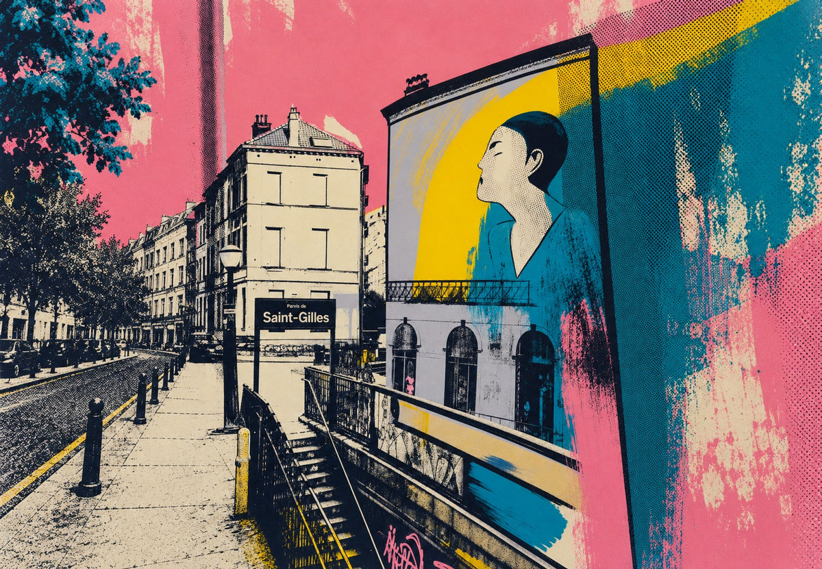 Murale pop al Parvis de Saint-Gilles (Orizzontale)