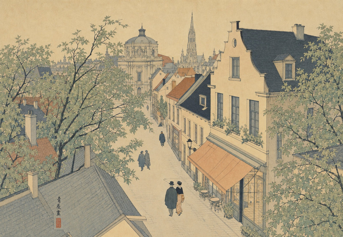 Gasse als Druck (Querformat)