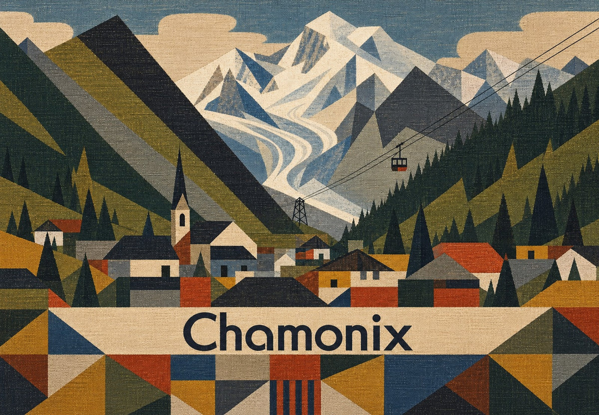 Chamonix - Aldeia sob os cumes (Horizontal)