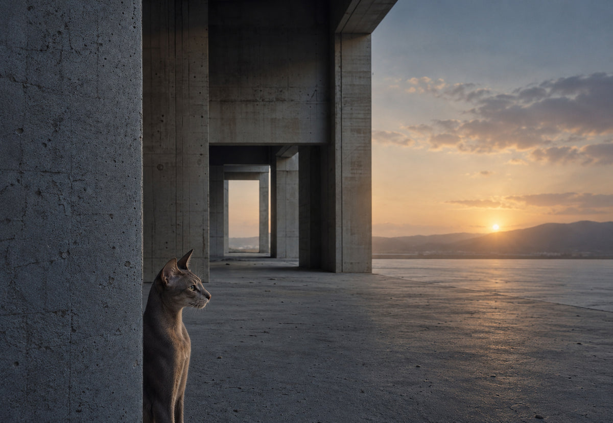 The cat among the pillars (Landscape)