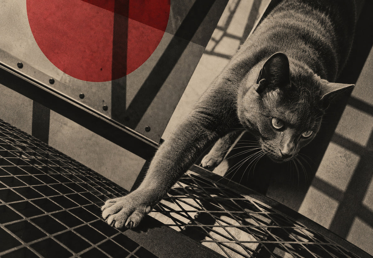 The cat on the footbridge (Landscape)