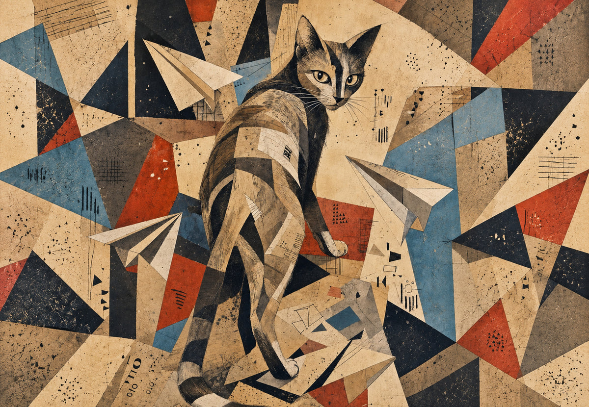 Il gatto tra le carte (Orizzontale)