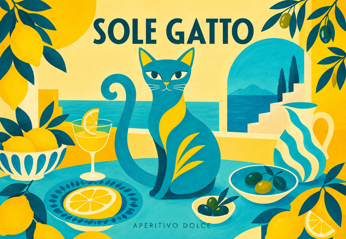 The aperitivo cat (Landscape)