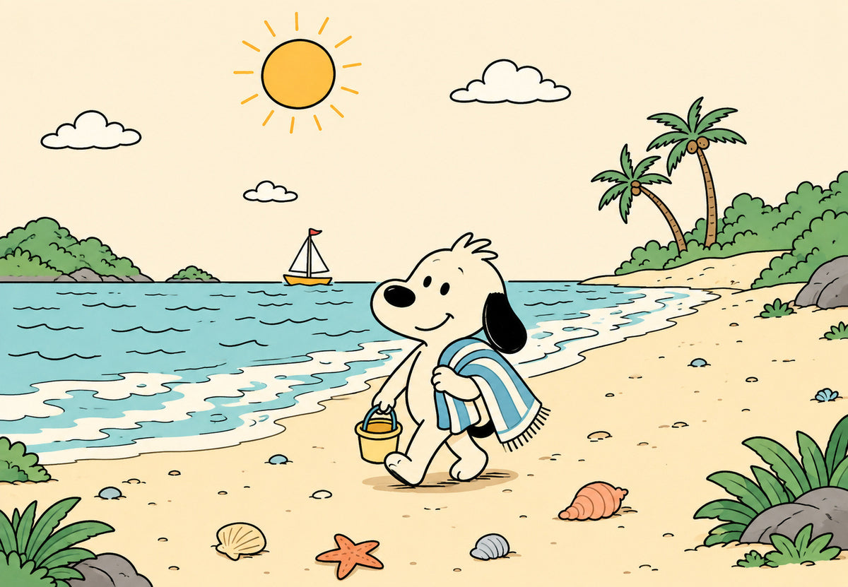 Hund am Wasser (Querformat)