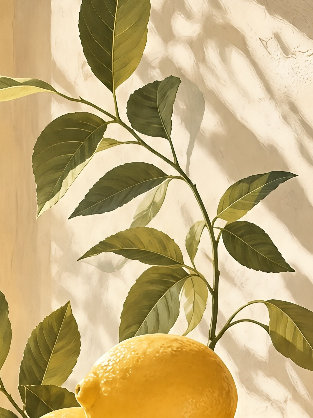 Detail a taille reelle du tirage, affiche citron la coupe de citrons