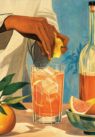 Der Spritz und die gepressten Orangen