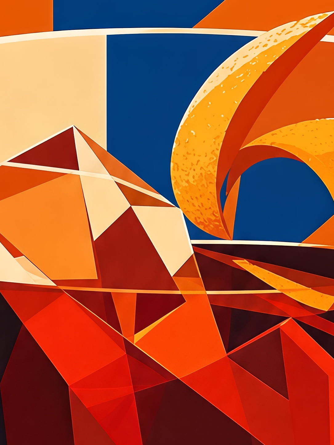 Detail a taille reelle du tirage, affiche cocktail negroni aux arches orange