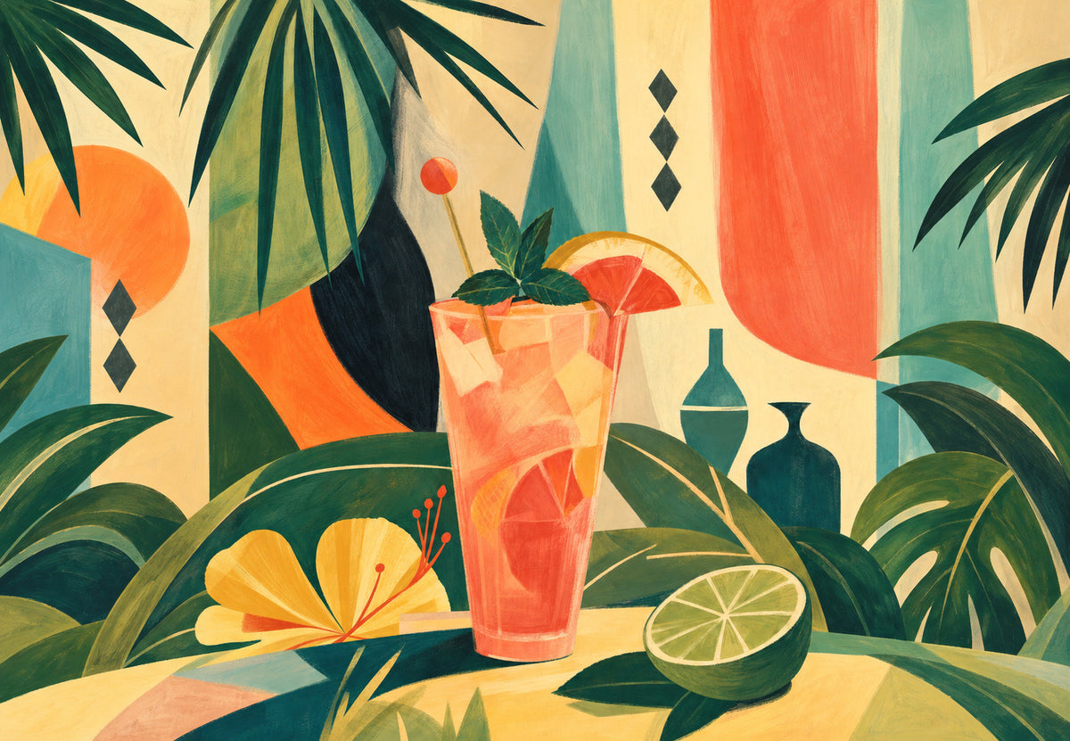 Punch tropical, couleurs vives (Paysage)
