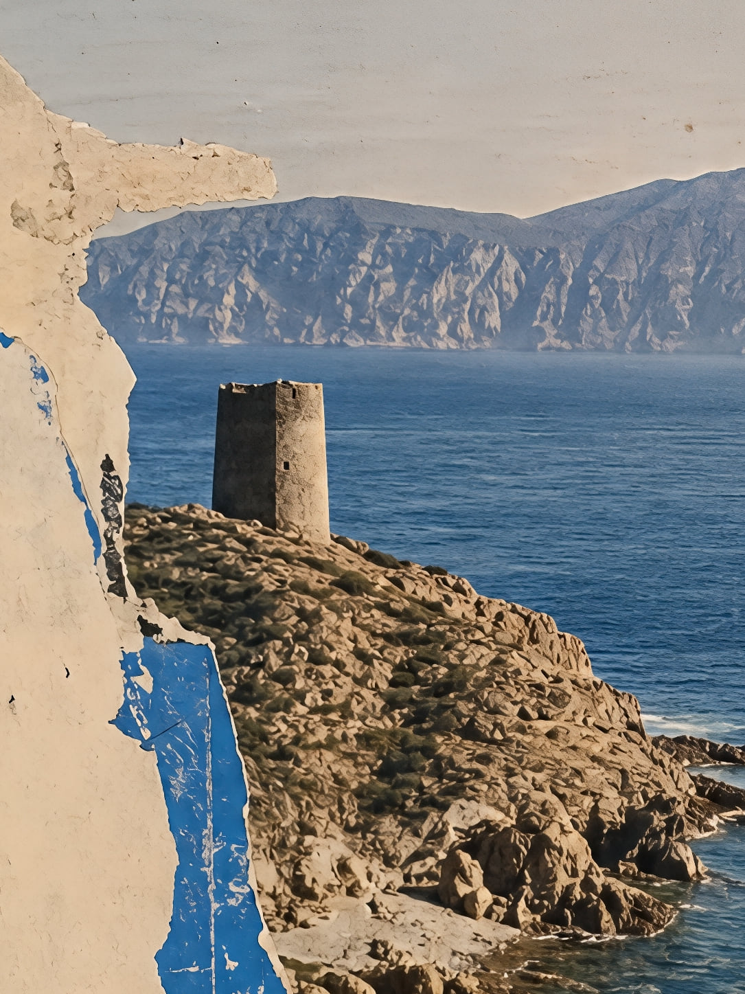 Detail a taille reelle du tirage, affiche corse la cote en affiches dechirees