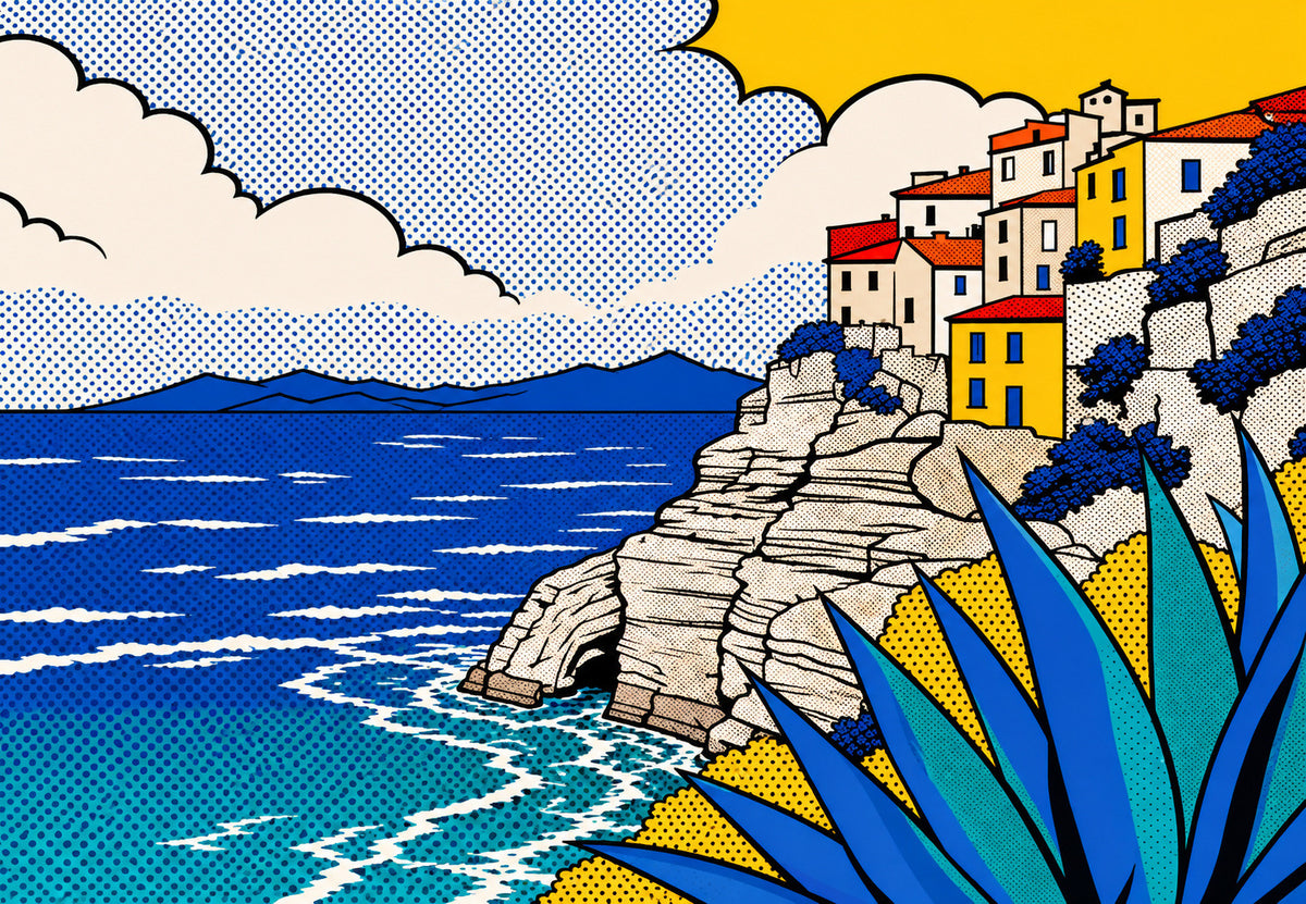 Corse - Le village sur la falaise (Paysage)